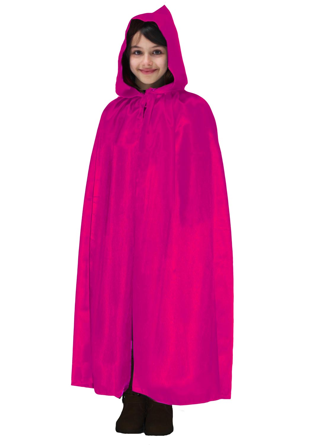 MANTELLO CAPPUCCIO BAMBINO FUXIA